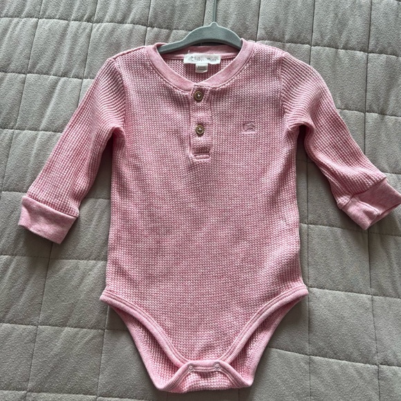 Baby Cottons Pink Waffle Knit Bodysuit - Picture 1 of 3